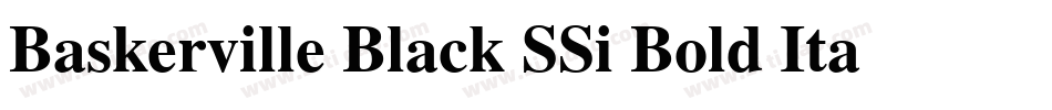Baskerville Black SSi Bold Italic字体转换
